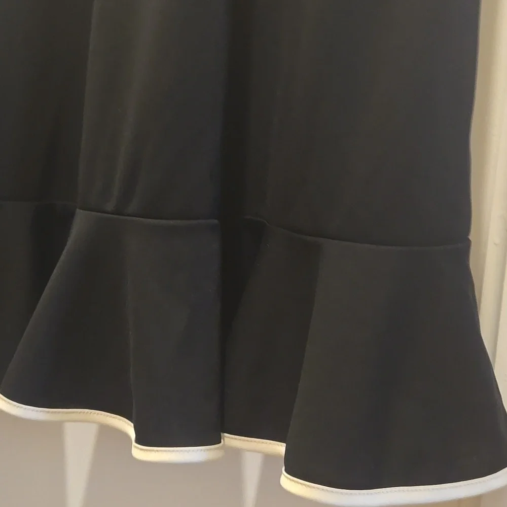 Express Black Midi Dress with Cream Accents - Picture 7 of 12
